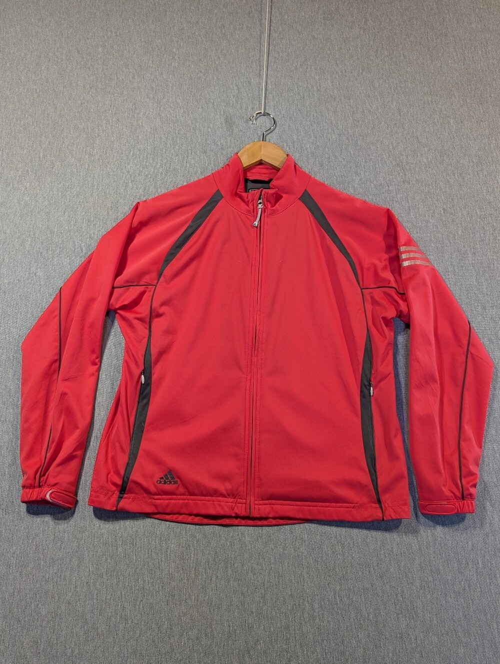 Adidas Hot Pink Performance Full-Zip Jacket with Black Accents
